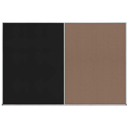 United Visual Products Enclosed Corkboard, 1 Door, 18"x24", 4" Fra, UV3407-WHITE-BLSPRU UV3407-WHITE-BLSPRU